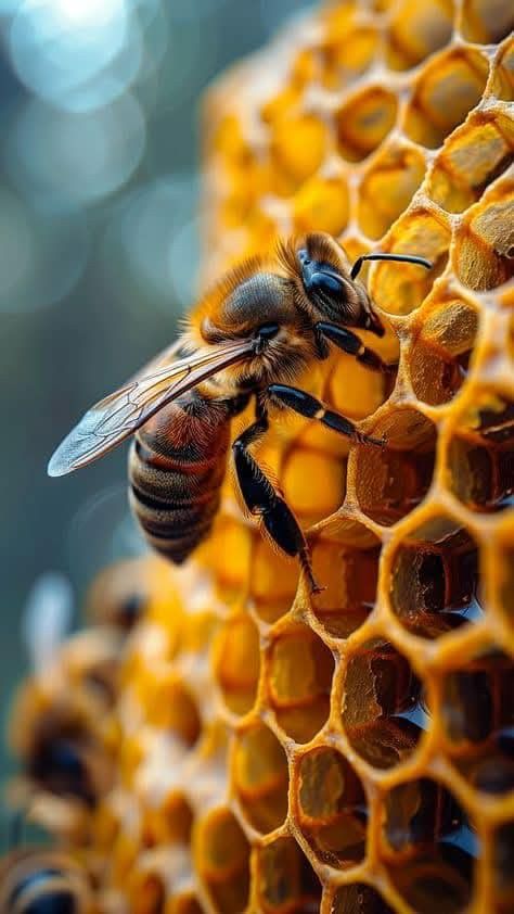 Honeybee background 1